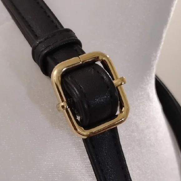 Black Adjustable Strap with Gold Hardware - Picture 3 of 4